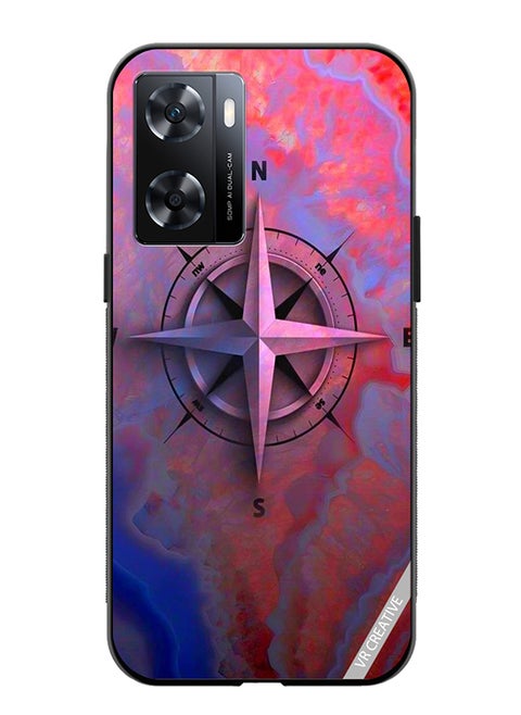 Protective Case Cover For Oppo A57/A77s Compas Design Multicolour
