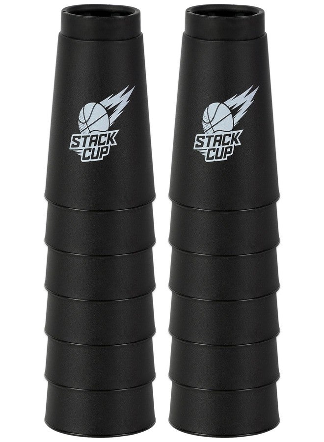 DEWEL Quick Stacks Cups, 12 PC of Sports Stacking Cups Speed Training Game (Black-new) - Image 1
