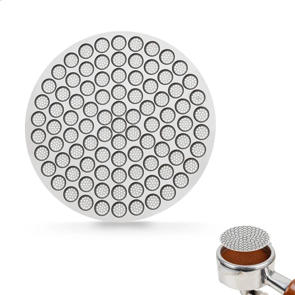58.35mm Espresso Puck Screen Reusable Mesh Coffee Filter 0.8mm Thickness Puck Screen Stainless Steel Lower Shower Screen for 58mm Protafilter Basket