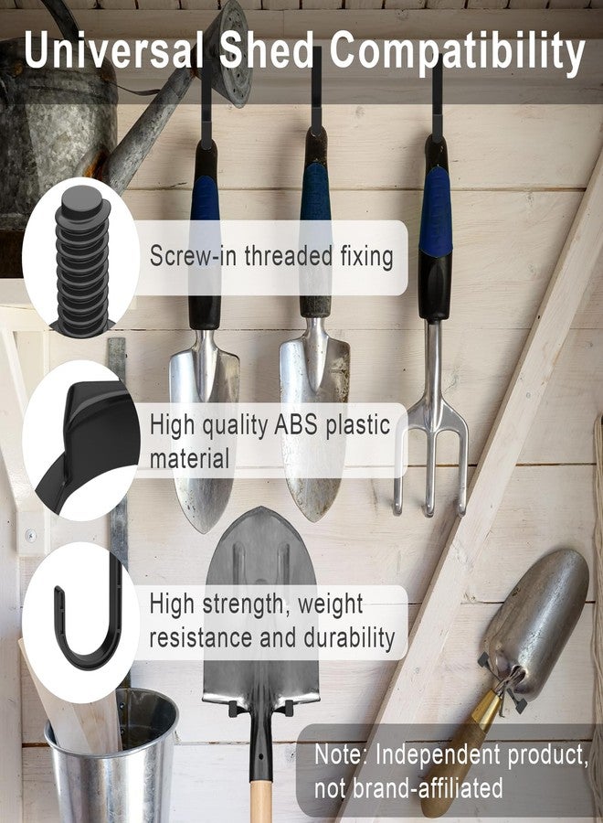AccEncyc 23 Piece Shed Storage Hooks Kit, Heavy Duty J/U/V Shape Tool Hangers with Screws, Compatible with Suncast, Craftsman Shed Shelves & Accessories - Image 3