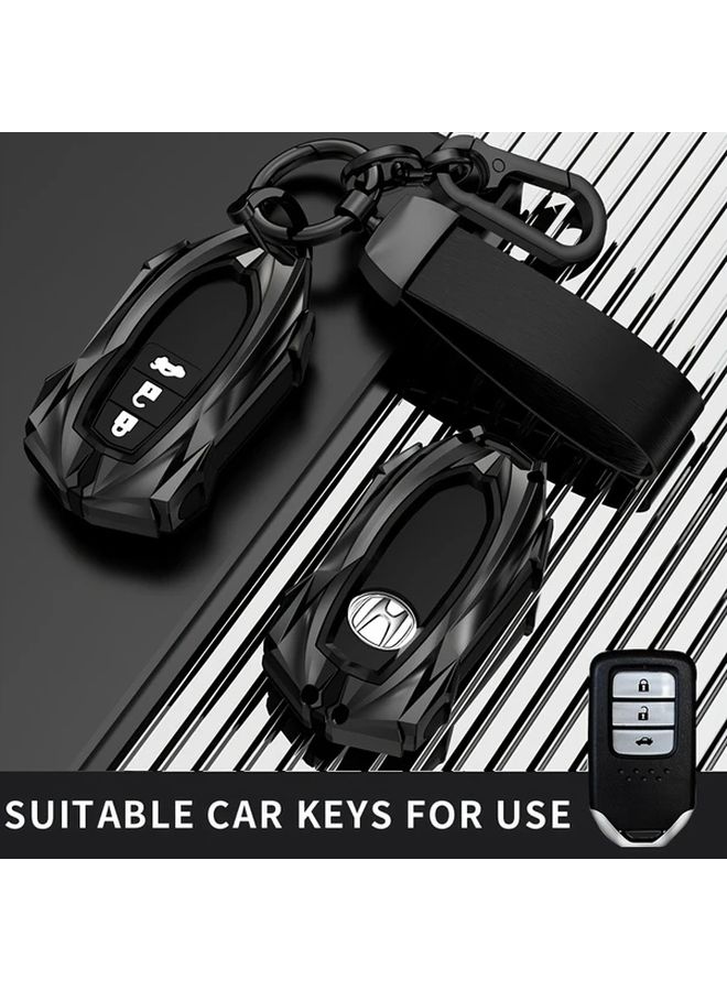 Durable Zinc Alloy Key Fob Cover Type B with Metal Ring Lock Symbols - Image 5