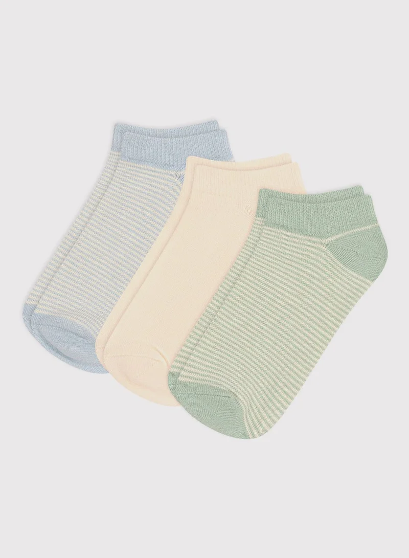 Petit Bateau Kids 3 Pack Ankle Socks