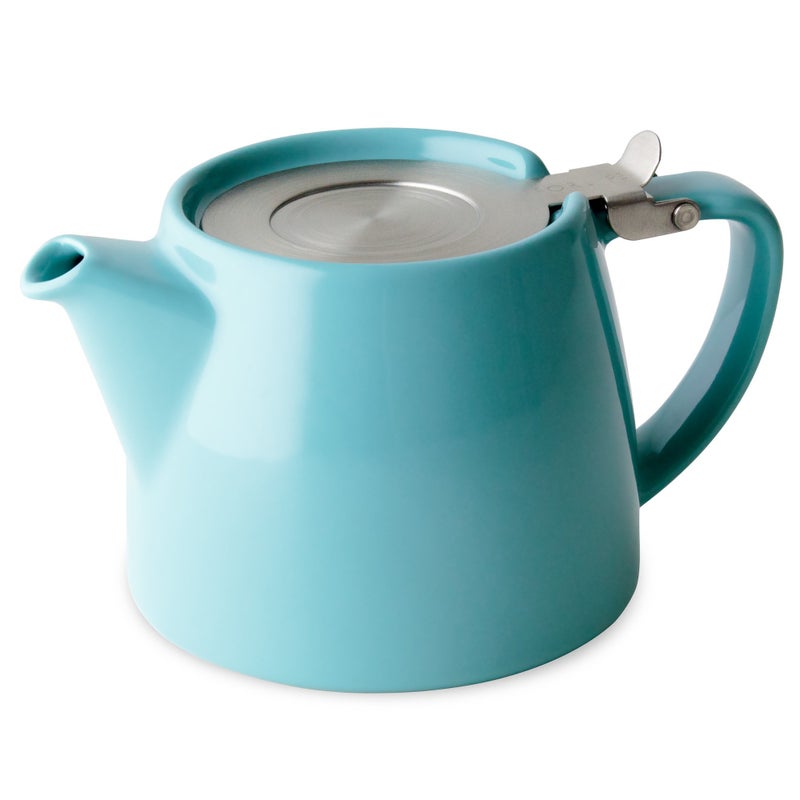 FORLIFE Stump Teapot with SLS Lid and Infuser, 18-Ounce, Turquoise - Image 1