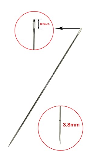 MJMP 12" Upholstery Large Eye Long Needle Apply to Home or Work Hand Sewing Tapestry Embroidery. (12 INCH) - Image 2
