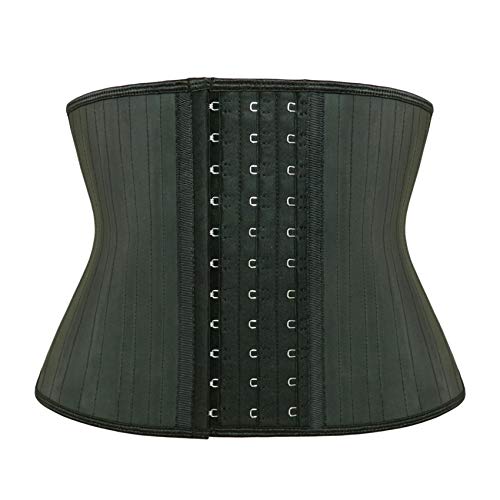 Atbuty Short Torso Waist Trainers Cincher Corset Underbust Body Shaper Latex Sport Girdle (Black (9'' Short Torso, 25 Steel Bones), S) - Image 5