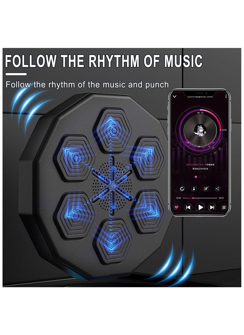 Generic - Electronic Music Boxing Machine,Bluetooth Smart Boxing Machine with 1 Pairs of Boxing Gloves,Wall Mounted Punching Pad Machine - Image 1