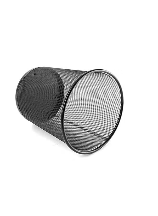 Metal Trash Bin Black 31.8 x 23.8 x 23.4 cm | Durable Waste Basket | Compact Garbage Bin for Kitchen, Bathroom & Office - Image 4