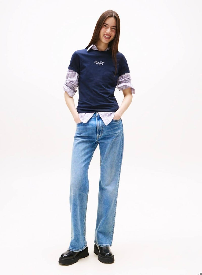 TOMMY JEANS Logo Jersey Slim T-Shirt - Image 3