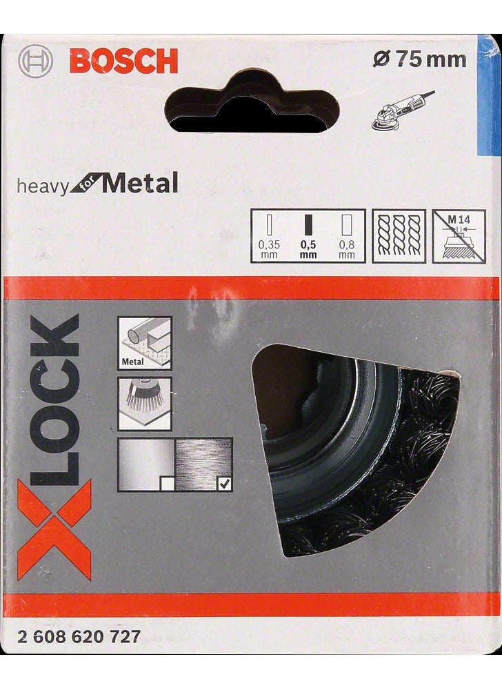 Strongart - Bosch - X-Lock - Heavy Series Twisted Wire Brush for Metal 75*0.5 mm - Image 1