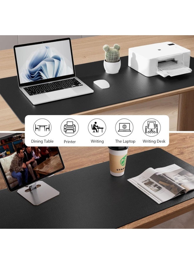 Leather Desk Pad Protector,Mouse Pad,Office Desk Mat, Non-Slip PU Leather Desk Blotter,Laptop Desk Pad,Waterproof Desk Writing Pad for Office and Home (Black,31.5" x 15.7") - Image 5