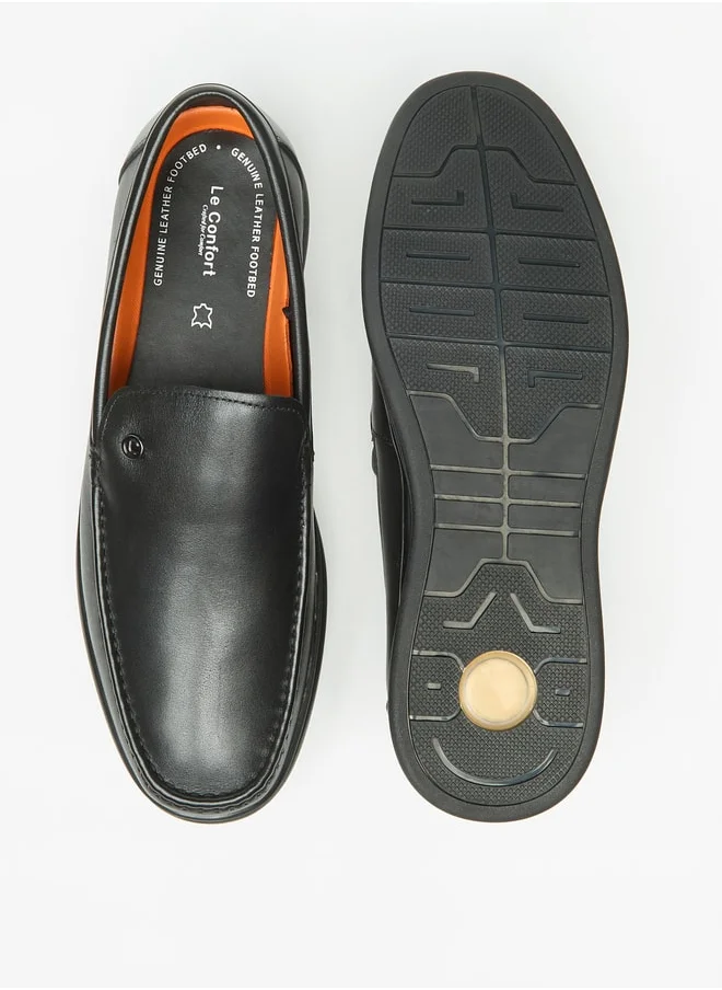 لو كونفورت Men's Solid Slip-On Loafers