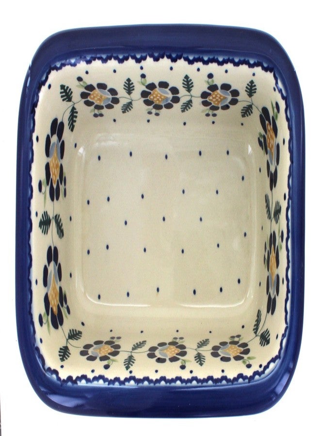 Blue Rose Pottery Blue Rose Polish Pottery - Yellow Sunflower Loaf Baker - 10" x 6.25" - Ceramic Bread Baking Dish for Baking & Serving Loaves - Image 2