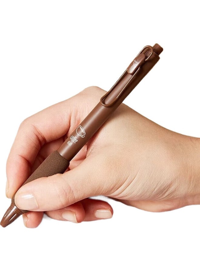 Lopet 0.5Mm Black Gel Pen, Retractable, Quick-Drying, Stylish, For Middle School Students, Exams, And Practice, St Tip, Black Ink, Carbon Pen, Complete Set Of 6 Boxes - Image 1