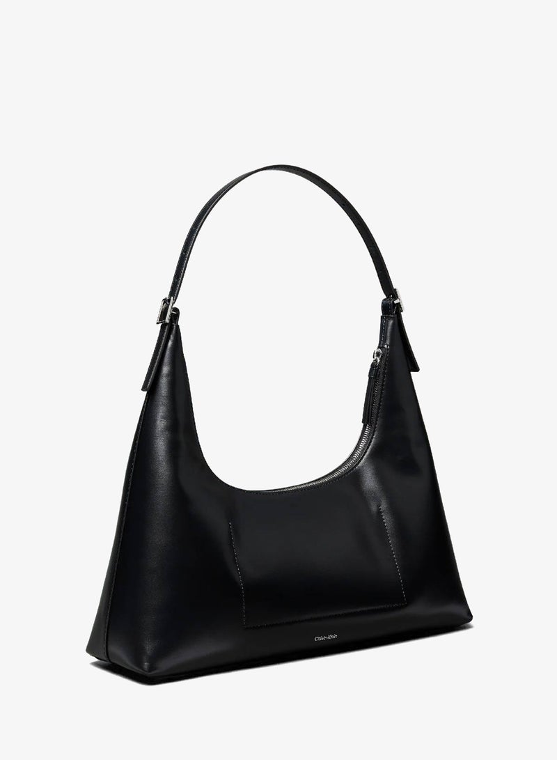 CALVIN KLEIN Monogram Logo Emblem Leather Shoulder Bag - Image 2
