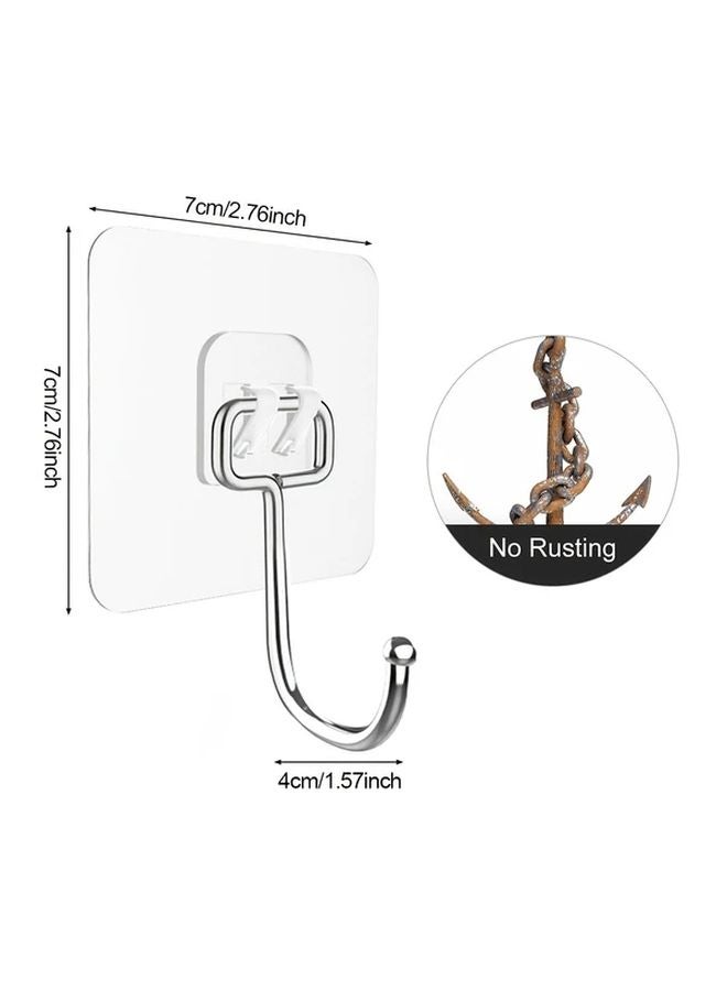 Transparent Multipurpose Large Adhesive Hook Heavy Duty 37lbs Max Waterproof Wall Hook - Image 3