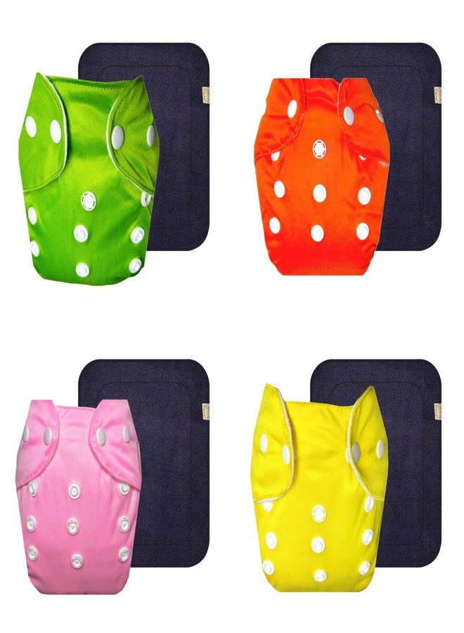 حفاضات دمبلدو لايت القماشية مع حشوة رمادية (عبوة من 4) | شعور بالجفاف والراحة | وسادة ماصة من 6 طبقات | سهلة التنظيف | موثوق بها من قبل الأمهات | من 3 أشهر إلى سنتين | للجنسين - Image 1