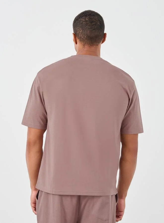 Styli Cotton Rich Oversized T-Shirt with Crew Neck