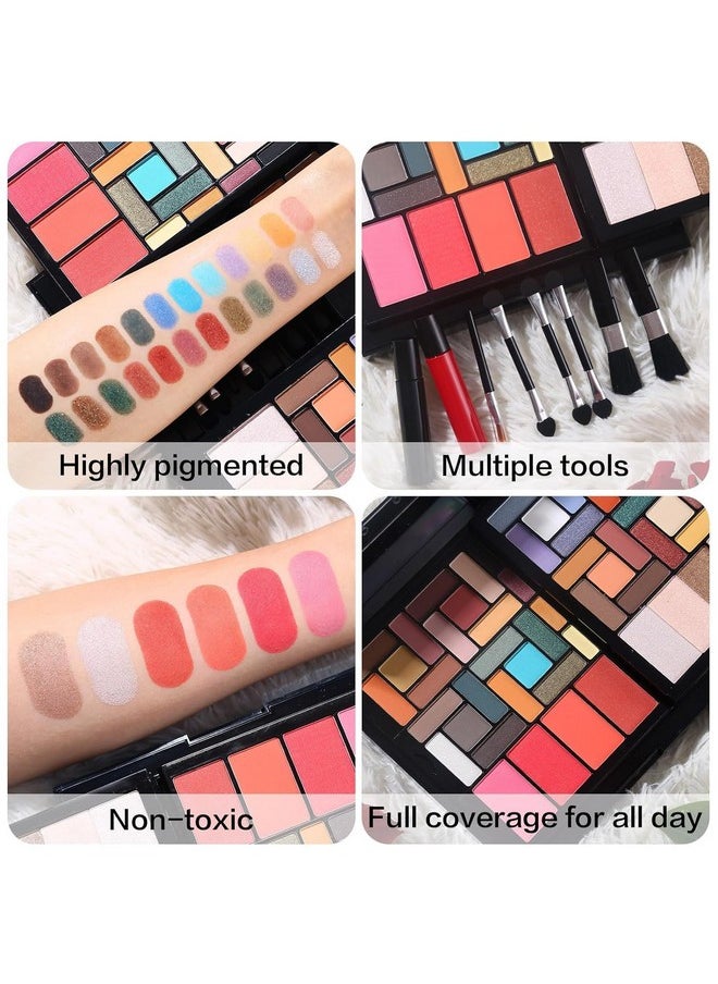 CHARMCODE CHARMCODE All in One Professional Makeup Gift Kit for Women Full Kit - Included 54 Eyeshadows Face Blusher Highlighter Eyebrow Makeup Brushes Contour Lip Gloss Mascara, Suitable for Christmas  - Image 5