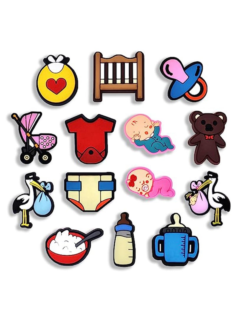 Baby Shoe Charms 26PCS Baby Boy Shoes Charm for Croc PVC Baby Girl Accessories Birthday Party Favors Supplies Decorations fit Clog Bracelets Gift - Image 2