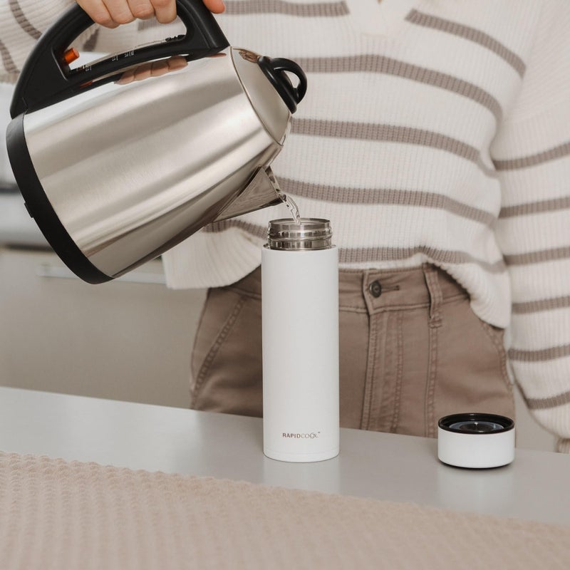 Nuby RapidCool Portable Baby Bottle Maker, Prepare A Formula Feed in Just 2 Minutes, Ideal for Travel Bottles and Night Feeds. Includes Milk Powder Dispenser and Digital Lid. No Filter Needed. - Image 2