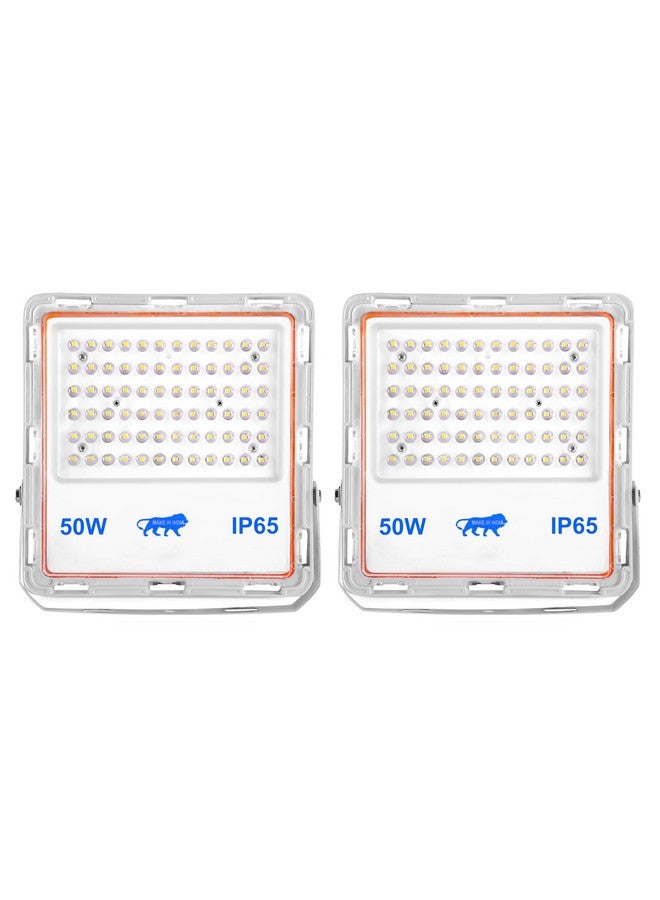 Gesto 50W Lens Flood Light - Ip66 Waterproof Led Lights with 120 Wide Beam | Halogen Light,Focus Light for Yard,Showroom,Shop, Factory,Garden,Temple,Tent, Warehouse,Playground (Cool White)-Pack of 2 - Image 1