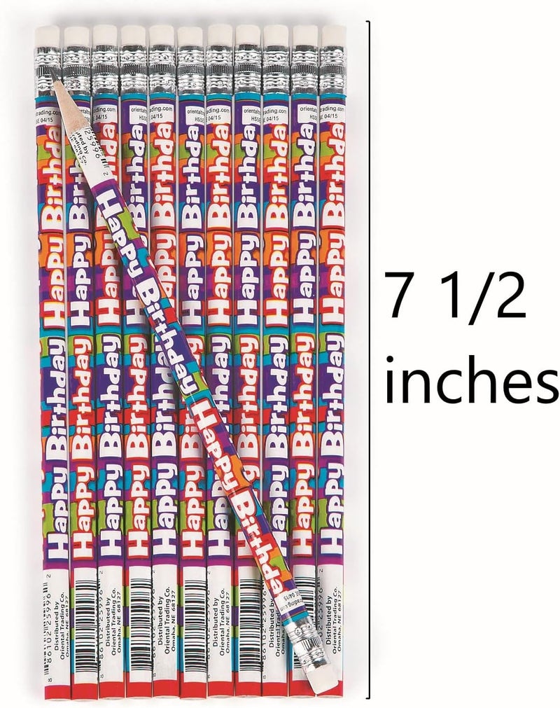 Fun Express Happy Birthday Pencils - Bulk Set of 24 for Classroom Supplies and Party Favors - Image 3