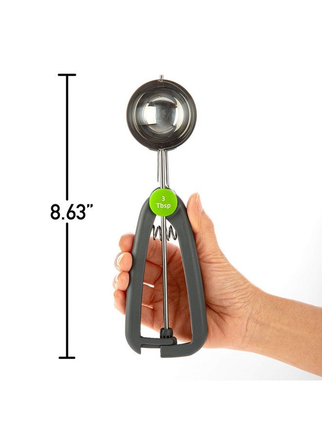 Progressive International PrepSolutions Quick Release Cookie Scoop - 3 Tbsp., Gray, Stainless Steel for Precise Portioning - Image 3