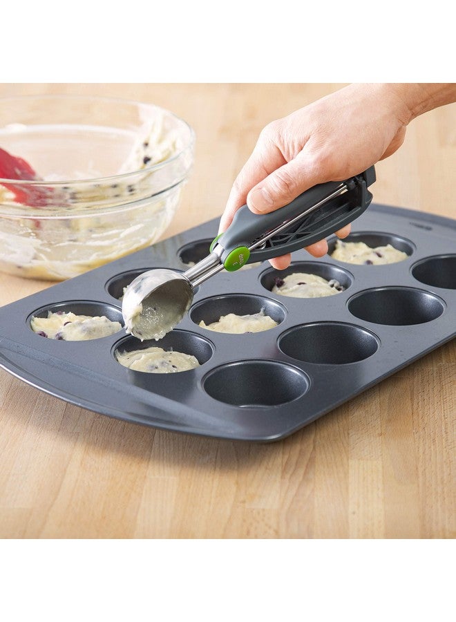 Progressive International PrepSolutions Quick Release Cookie Scoop - 3 Tbsp., Gray, Stainless Steel for Precise Portioning - Image 4
