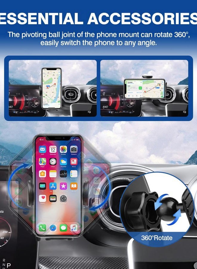 Autorder Car Phone Holder for 2022-2024 Mercedes Benz C-Class/2023 2024 GLC Accessories Phone Mount Screen Cell Phone Automobile Cradles Hands-Free 360 Degree Rotation - Image 4