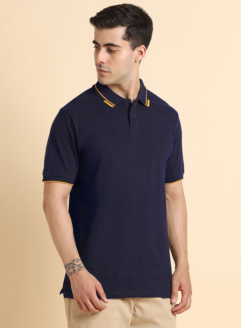 Dennis Lingo Navy T-Shirt for Men, Casual Comfort  - Image 3