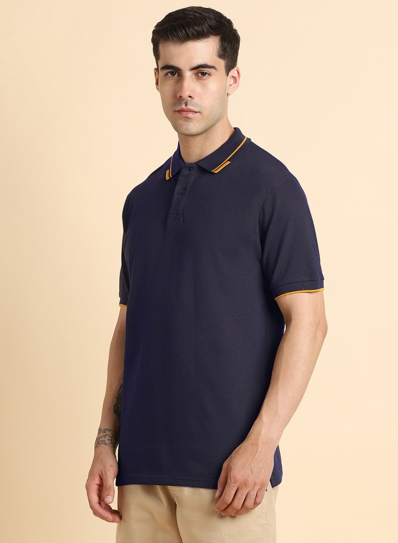 Dennis Lingo Navy T-Shirt for Men, Casual Comfort  - Image 4