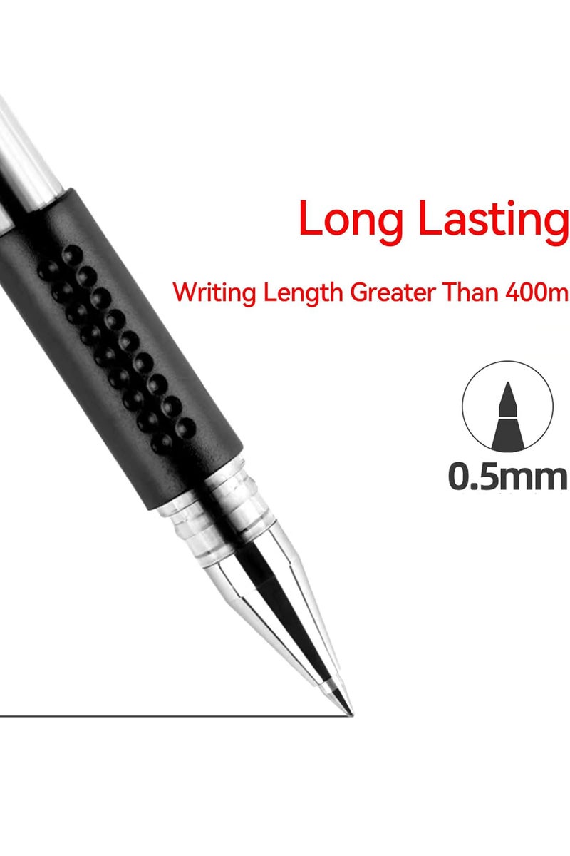 شير ذا لوف  مجموعة أقلام حبر جل Share The Love - 12 قلم حبر جل أسود ناعم للكتابة للمكتب والمدرسة والأعمال والاختبارات وتدوين اليوميات - حبر سريع الجفاف وأقلام ذات رأس رفيع - Image 3