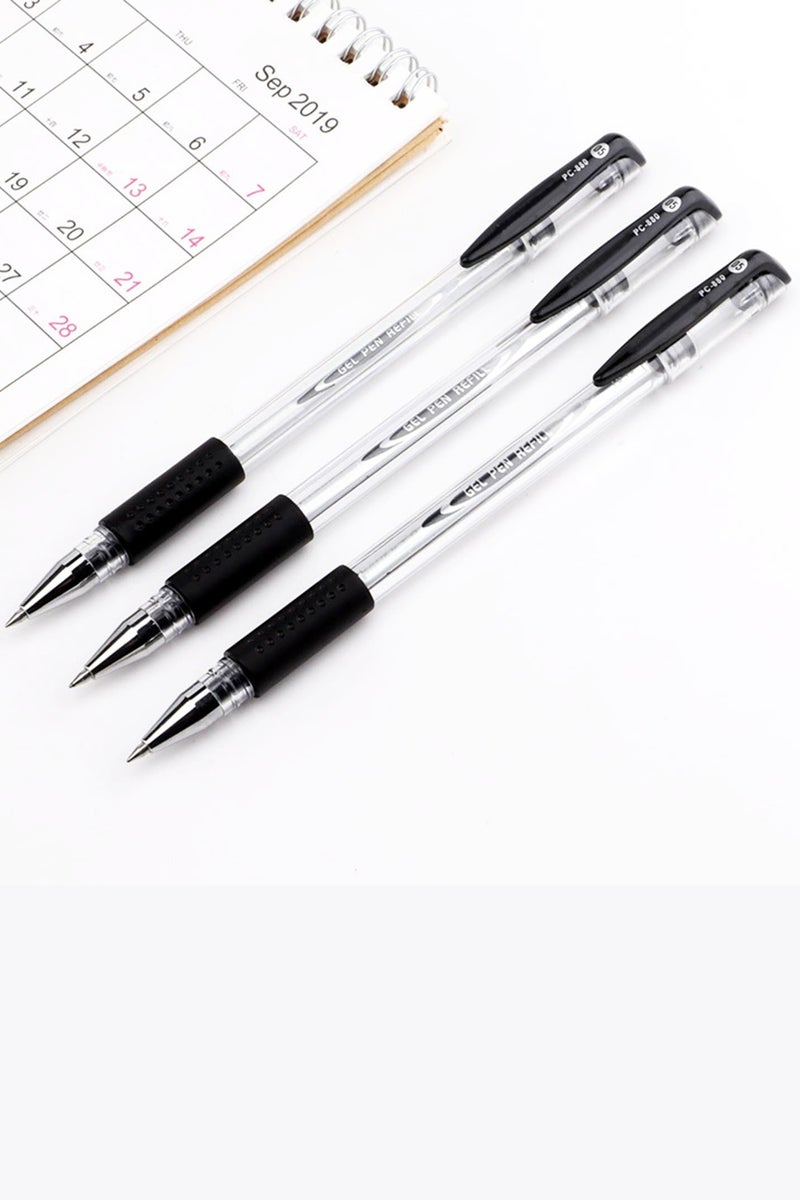 شير ذا لوف  مجموعة أقلام حبر جل Share The Love - 12 قلم حبر جل أسود ناعم للكتابة للمكتب والمدرسة والأعمال والاختبارات وتدوين اليوميات - حبر سريع الجفاف وأقلام ذات رأس رفيع - Image 4