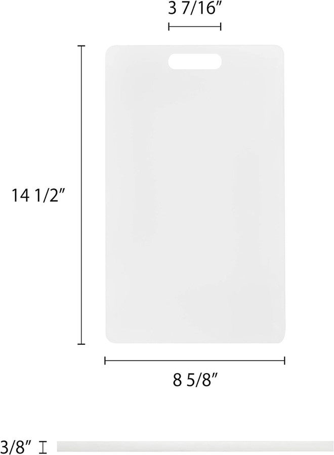 TrueCraftware- 15" x 9" x 1/2" Utility Cutting Board White Plastic with Handle- Non-Skid Plastic Chopping Board Cutting Board for Kitchen Meat Vegetables Fruits Home Restaurants Dishwasher Safe - Image 5
