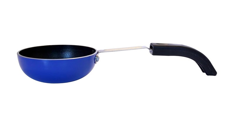 CRYSTAL Crystal Eco Series Nonstick Cookware Set, 5 Pcs, Royal Blue | 2.5 mm Thickness | PFOA Free Non Stick Coating | Tawa 250 mm | Fry Pan 240 mm | Kadai with Steel lid 240 mm | Tadka pan/Vaghariya  - Image 3