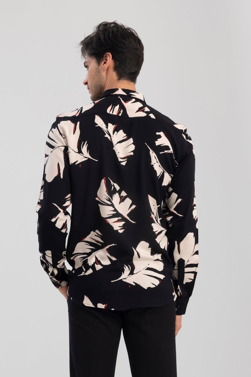 SNITCH Cut Leaf Black Shirt - Image 5