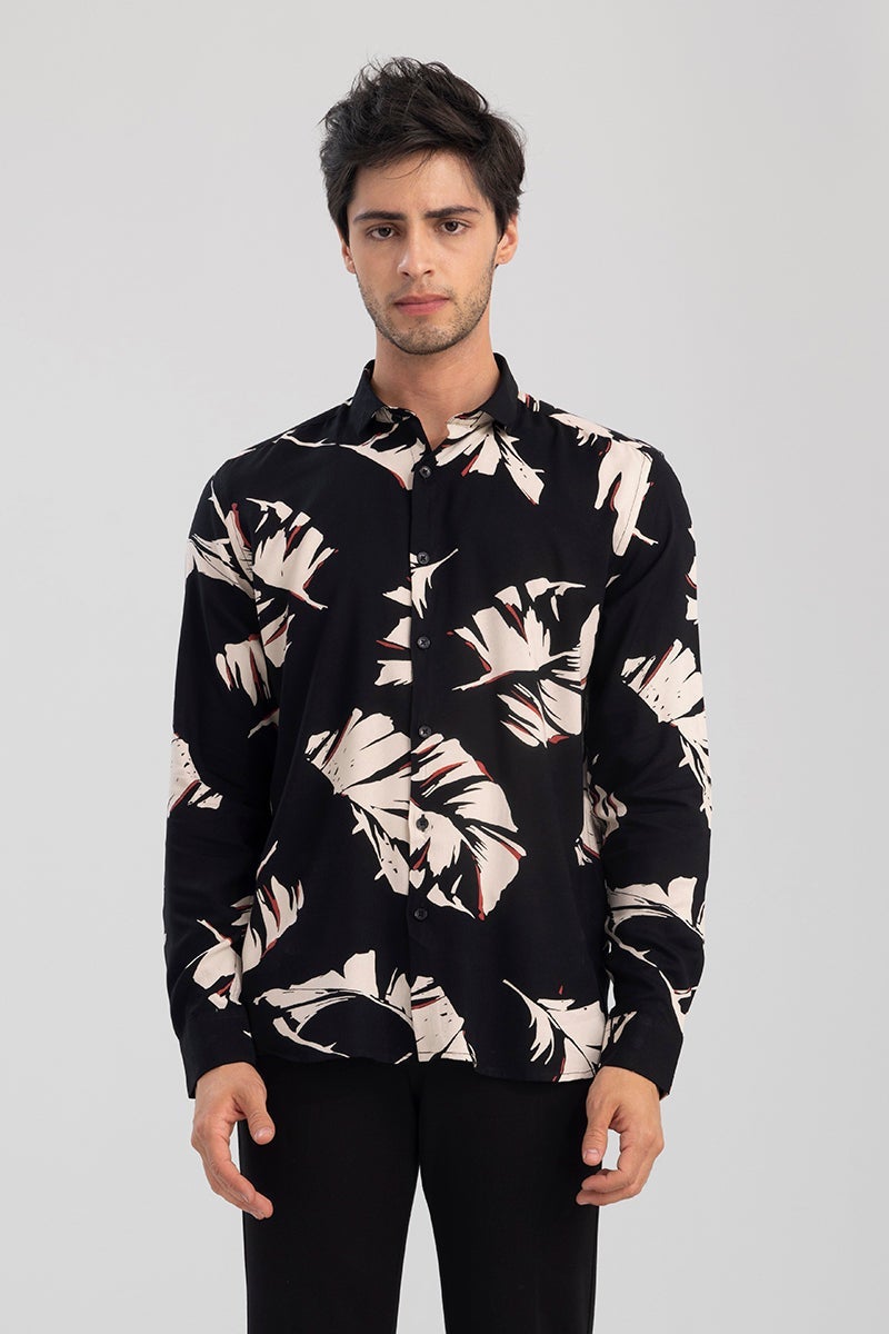 SNITCH Cut Leaf Black Shirt - Image 4