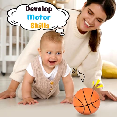Shindel Sports Balls for Kids, 5 Inches Playground Balls with Hand Pump, Includes Football, Basketball - Image 5