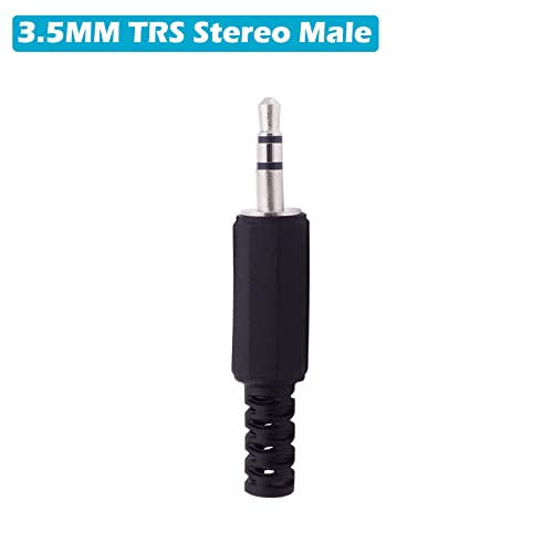 Fancasee 10-Pack 3.5mm 1/8" Replacement Repair Jack TRS Stereo Male Plug Adapter 3.5mm Solder Type DIY Audio Cable Connector for Speaker Headphone Headset Earphone Cable Repair - Image 3