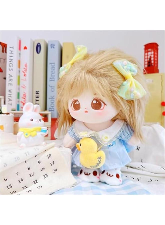 Plush Doll, 8 Inches Cute Cotton Doll with Skeleton, Anime Plush Soft Stuffed Dress Up Doll for Girls Birthday Gifts（with Clothes）  - Image 2