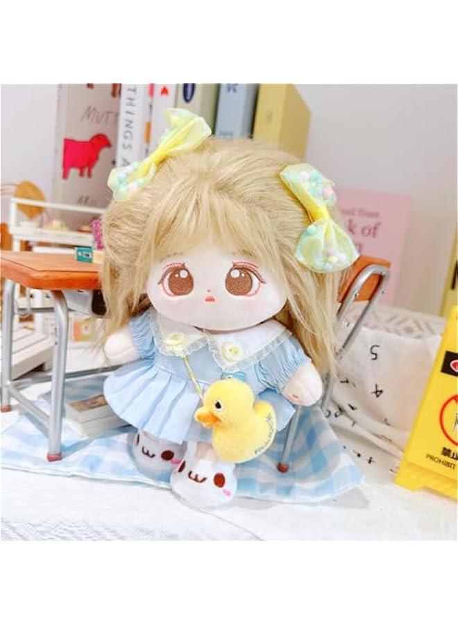 Plush Doll, 8 Inches Cute Cotton Doll with Skeleton, Anime Plush Soft Stuffed Dress Up Doll for Girls Birthday Gifts（with Clothes）  - Image 3