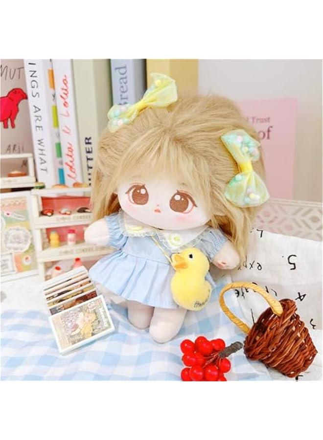 Plush Doll, 8 Inches Cute Cotton Doll with Skeleton, Anime Plush Soft Stuffed Dress Up Doll for Girls Birthday Gifts（with Clothes）  - Image 4