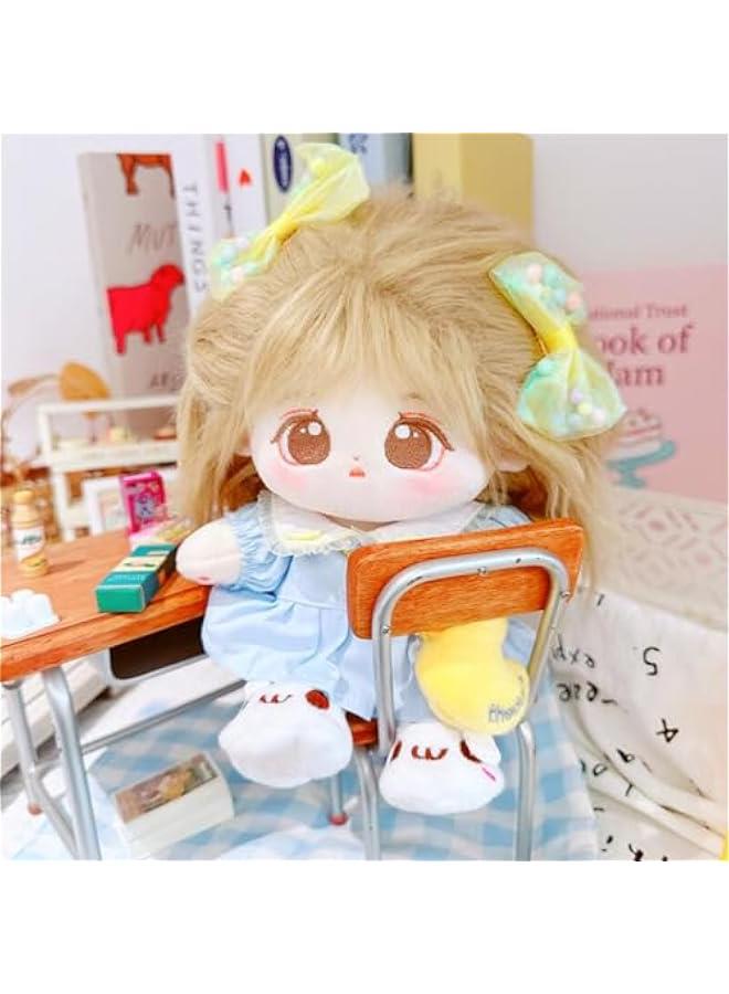 Plush Doll, 8 Inches Cute Cotton Doll with Skeleton, Anime Plush Soft Stuffed Dress Up Doll for Girls Birthday Gifts（with Clothes）  - Image 5