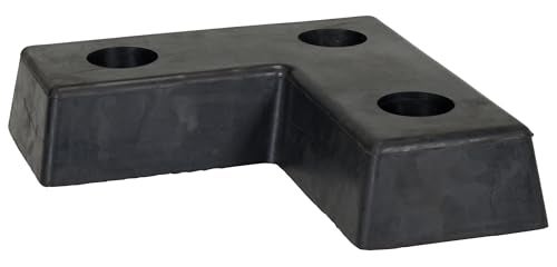 Vestil L-1818-4 L-Shaped Specialty Molded Dock Bumper, Rubber, 18" Width x 18" Height x 4" Depth - Image 2