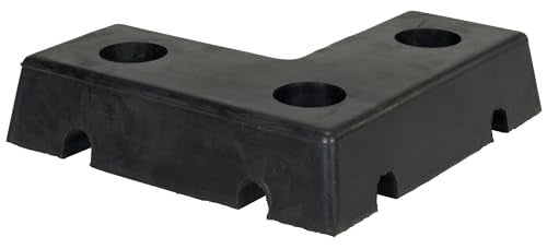 Vestil L-1818-4 L-Shaped Specialty Molded Dock Bumper, Rubber, 18" Width x 18" Height x 4" Depth - Image 1