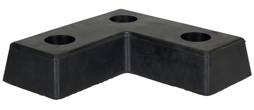 Vestil L-1818-4 L-Shaped Specialty Molded Dock Bumper, Rubber, 18" Width x 18" Height x 4" Depth - Image 3