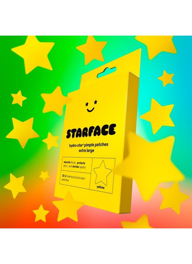 Starface World - Starface Xl Big Star Large Hydrocolloid Pimple Patches Absorb Fluid And Reduce Redness Cute Star Shape Vegan And Crueltyfree Skincare (32 Count) - Image 1
