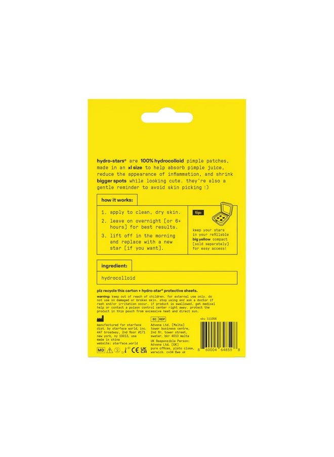 Starface World - Starface Xl Big Star Large Hydrocolloid Pimple Patches Absorb Fluid And Reduce Redness Cute Star Shape Vegan And Crueltyfree Skincare (32 Count) - Image 1