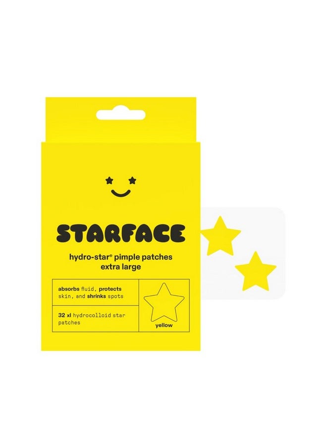 Starface World - Starface Xl Big Star Large Hydrocolloid Pimple Patches Absorb Fluid And Reduce Redness Cute Star Shape Vegan And Crueltyfree Skincare (32 Count) - Image 1