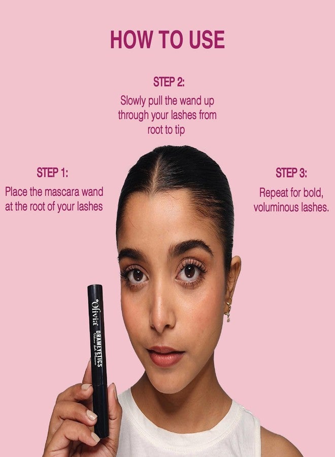 Olivia Drameyetics Volume Lash Mascara 6ml - Long Lasting, Smudge Proof & Volumizing Mascara - Image 4